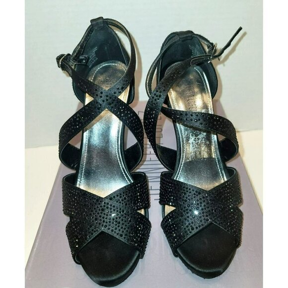 JLo Jennifer Lopez Flora Black Rhinestone Pumps - Size 7 - Picture 3 of 10